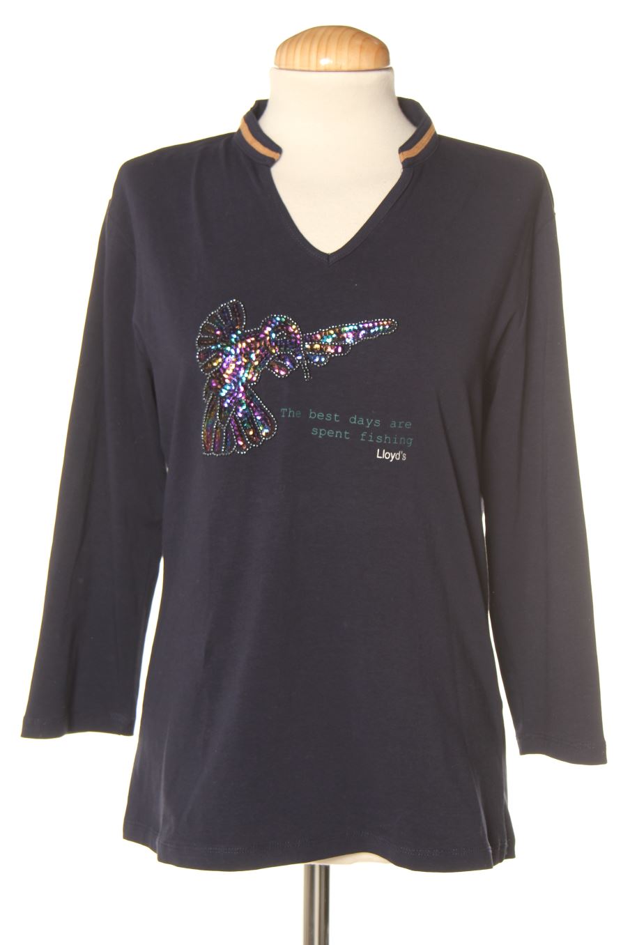T-shirt à manches longues Lloyd`s de la taille S, de couleur bleu marine