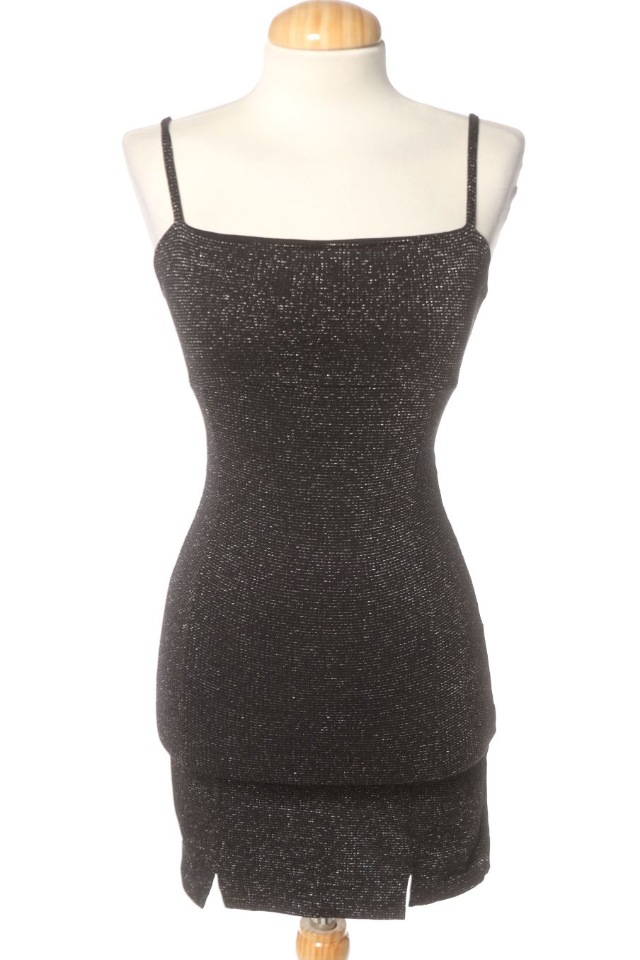 Vestido casual de Bershka de la talla XS, de color negro