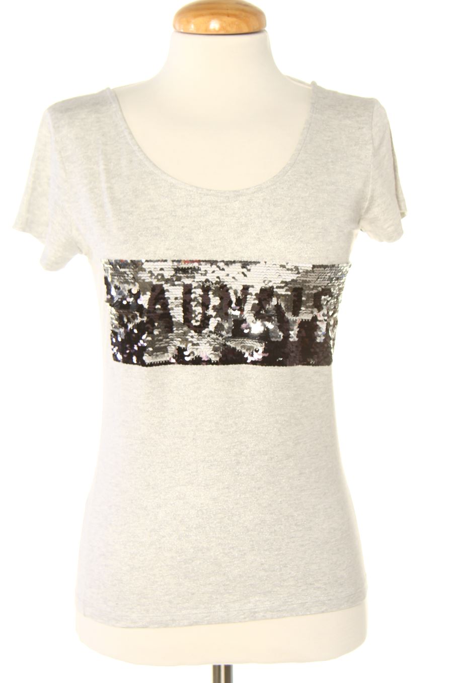 Kurzärmelige Bluse von Morgan de toi Größe S, Farbe Silbern, für