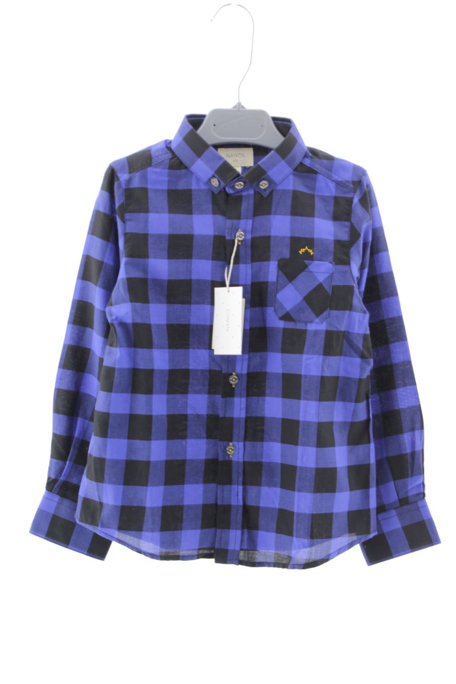 Chemise manches longues Nanos de la taille 5 ans avec une étiquette