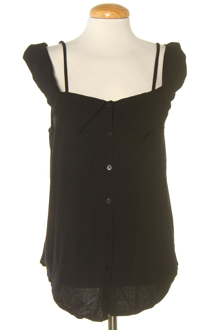 Blouse à manches courtes Garçonne de la taille S, de couleur noir