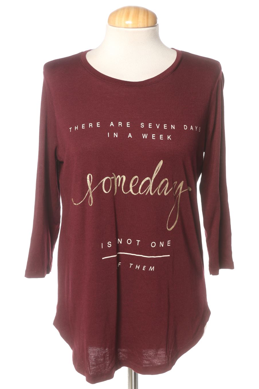 Camiseta manga larga de Bershka de la talla M, de color morado