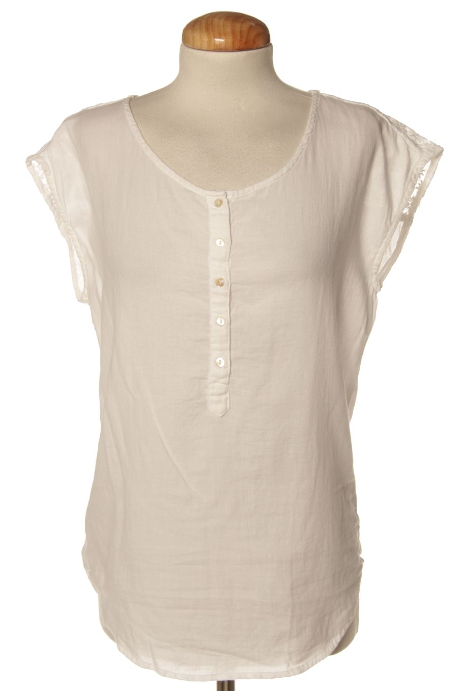 Blouse à manches courtes Mango de la taille S, de couleur blanc