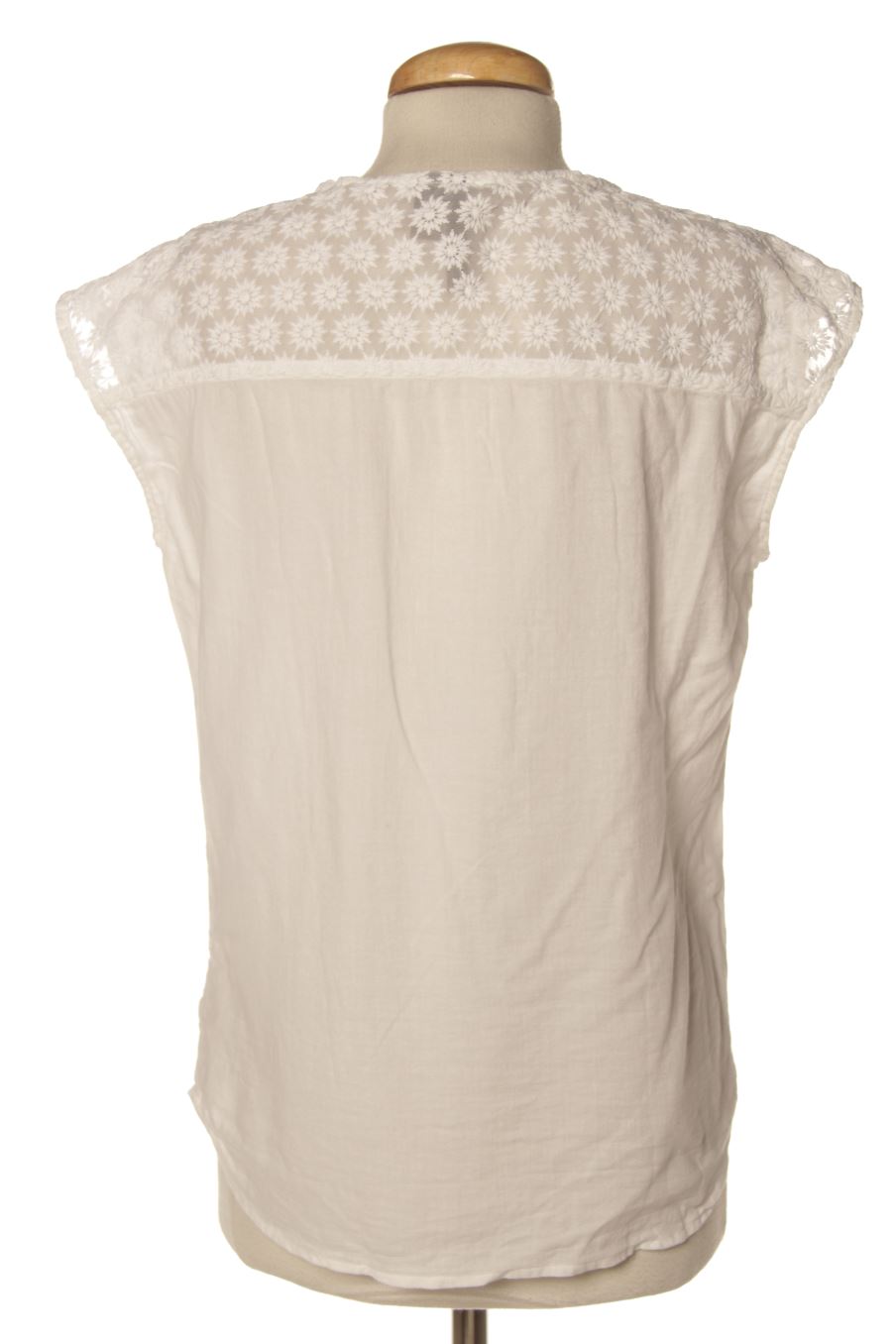 Blouse à manches courtes Mango de la taille S, de couleur blanc