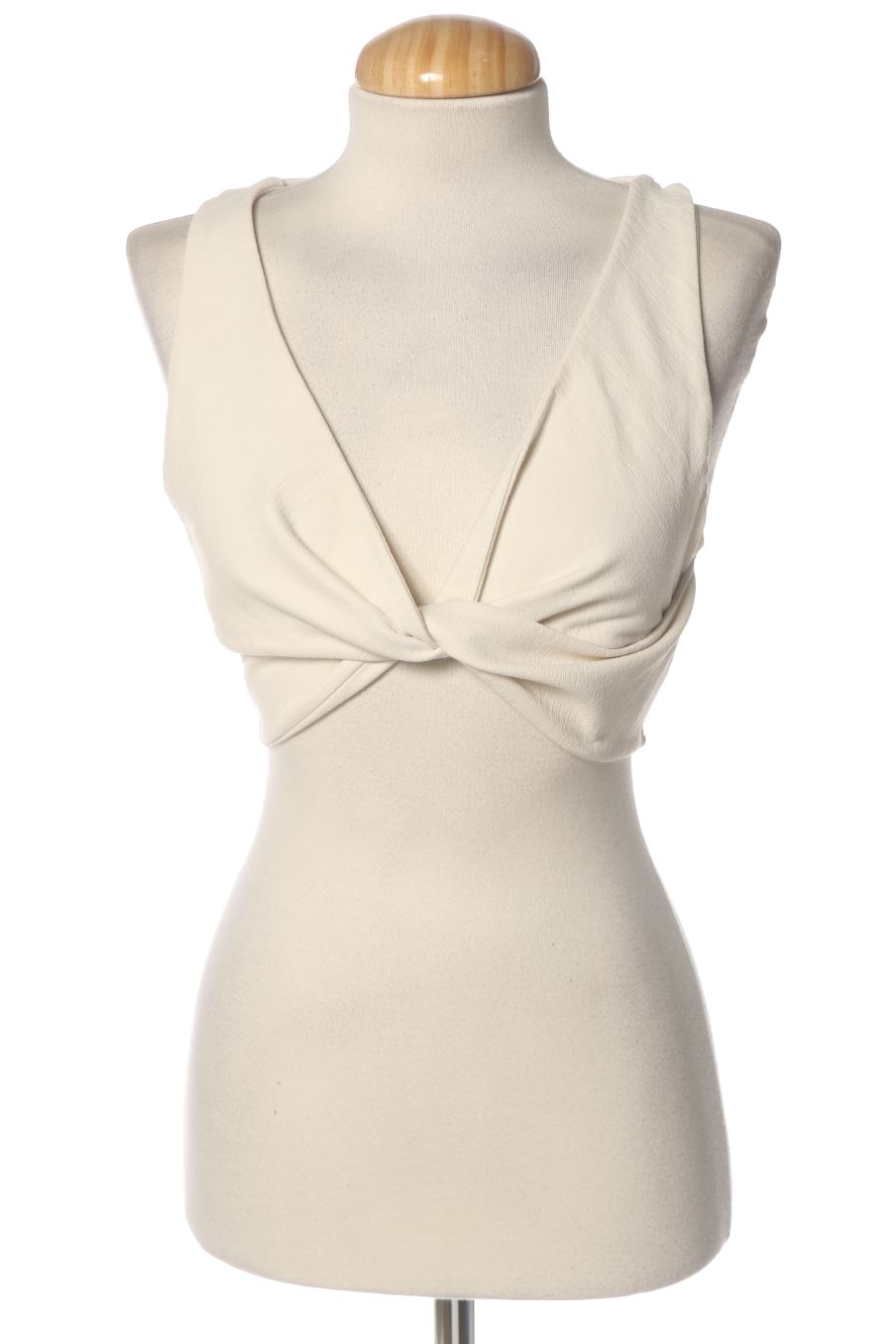 Top de Zara de la talla M, de color blanco