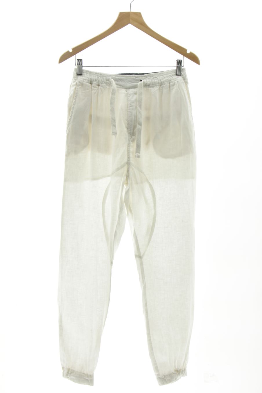 Pantalon Casual Pull & Bear de la taille 38, de couleur blanc