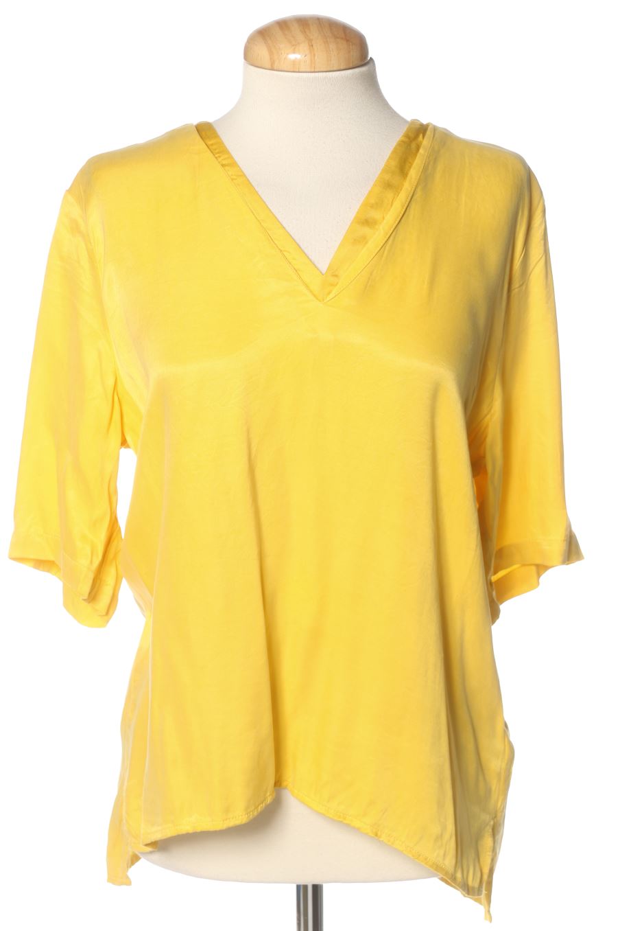Blusa de manga larga de Yaya de la talla 38, de color amarillo
