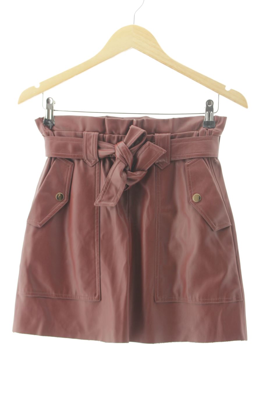 Falda de Zara de la talla XS, de color burdeos de sintético