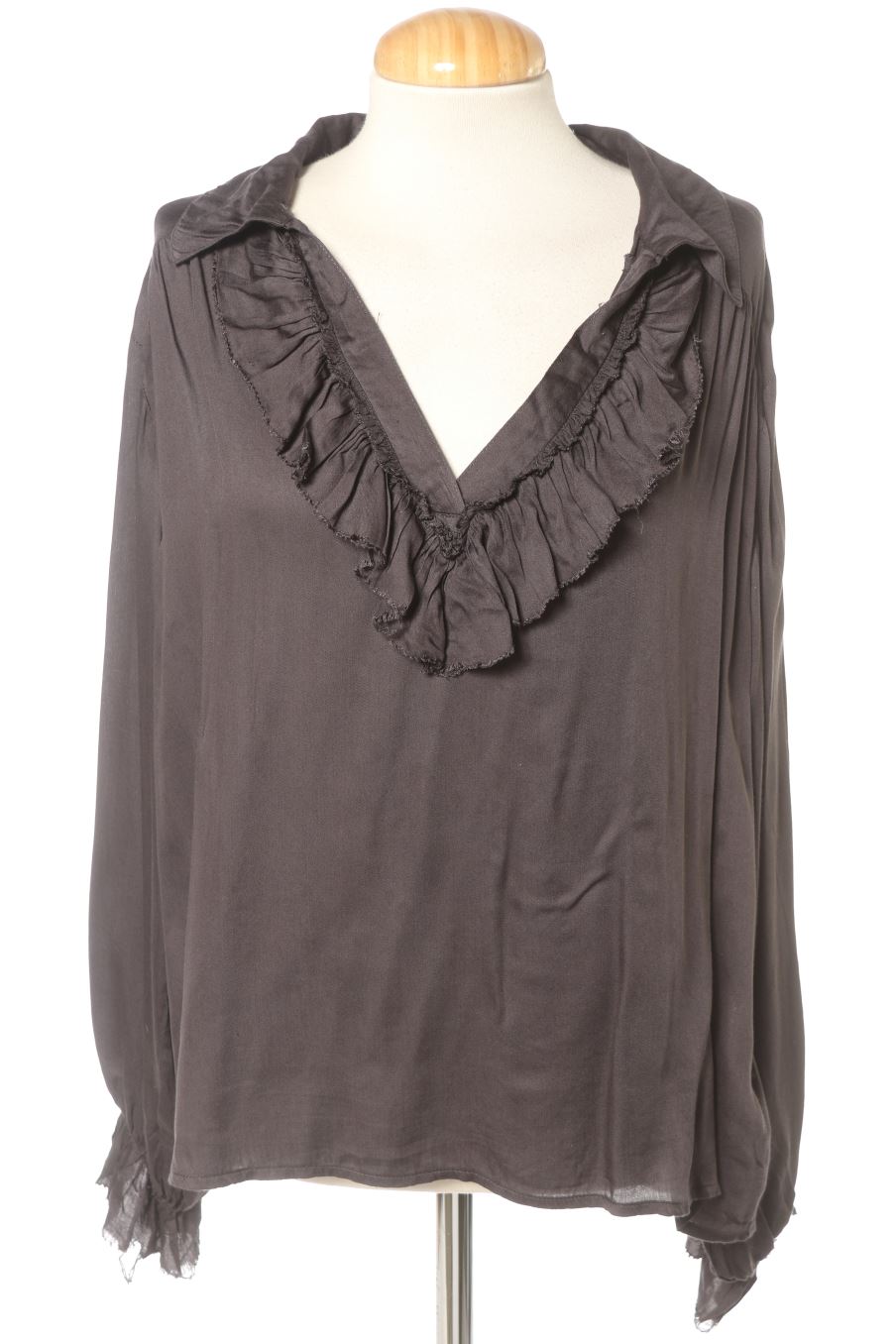 Blouse à manches longues Nicoli de la taille L, de couleur gris