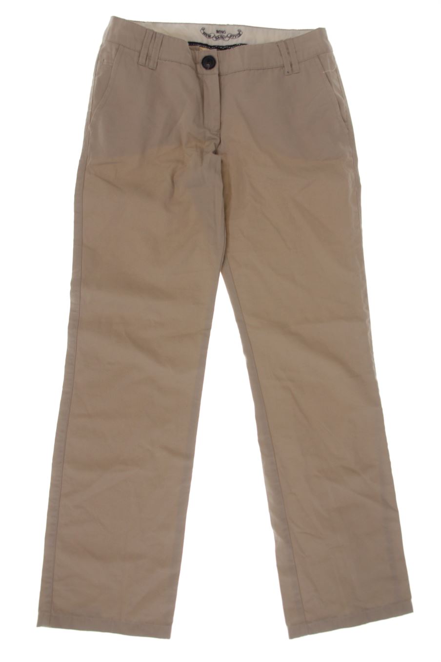 Pantalones de Mng de la talla 38, de color beige