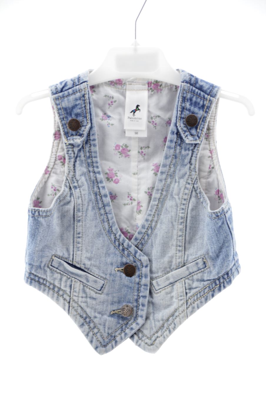 Chaleco de tela de Palomino (C&A) de la talla 3 años de denim de segunda mano