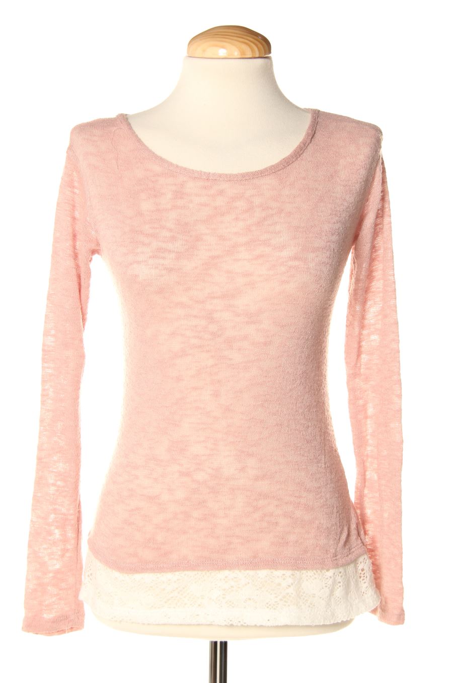 T-shirt à manches longues Bershka de la taille S, de couleur rose