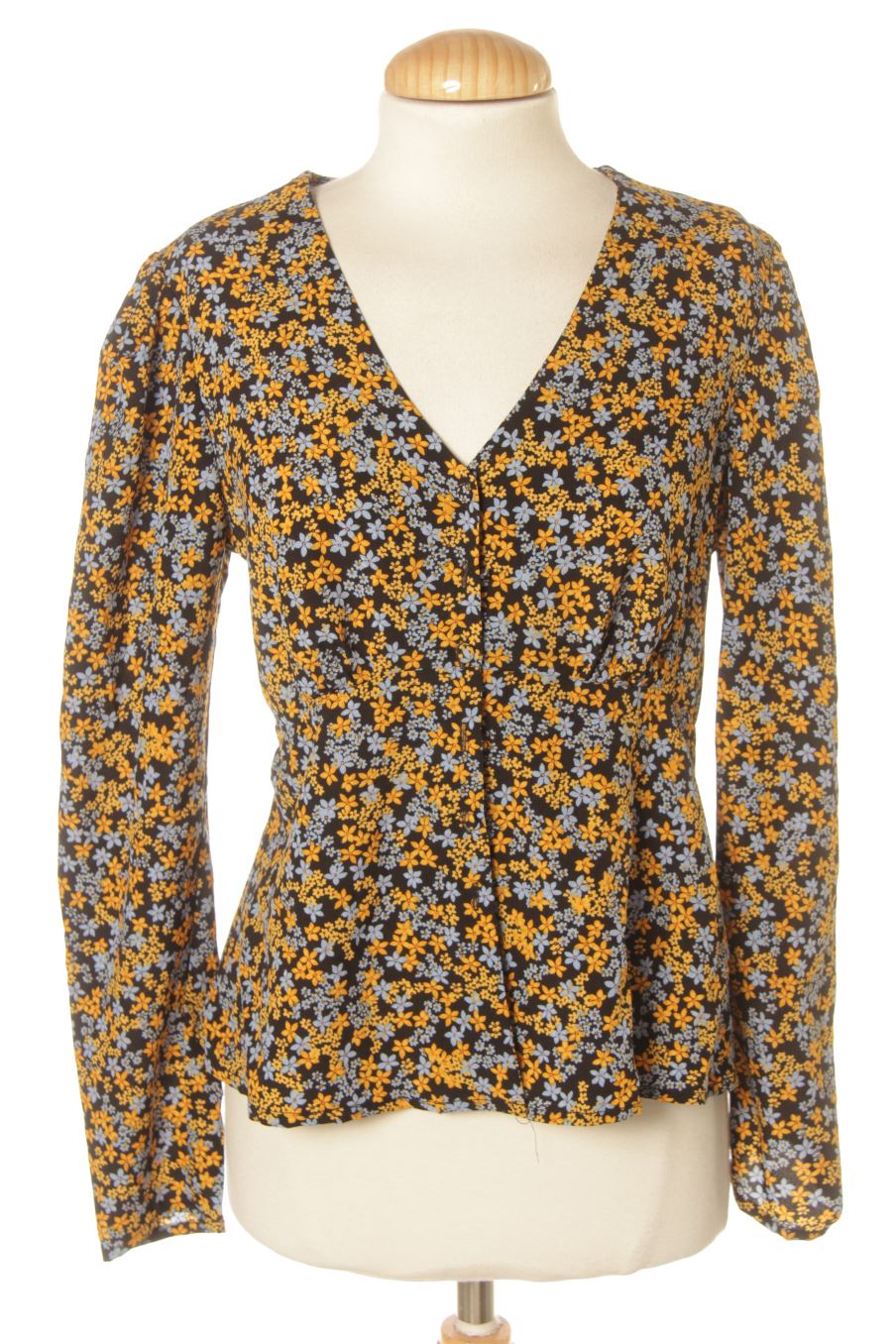 Langärmelige Bluse von new look Größe 36, Farbe Geblümt, für