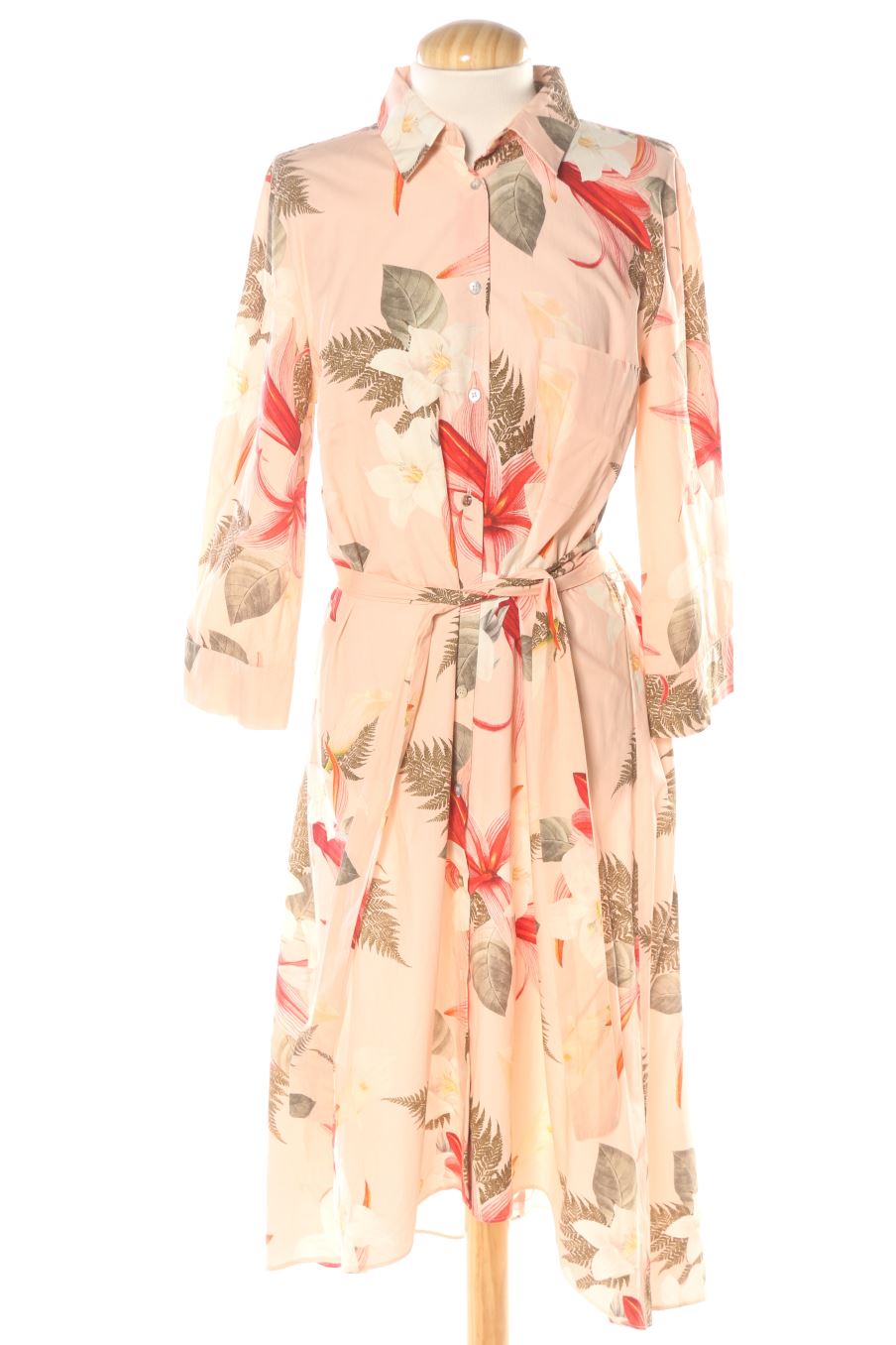 Robe casual Zara de la taille L, de couleur fleurs