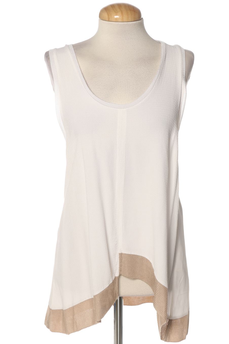 Top Massimo Dutti de la taille L, de couleur blanc