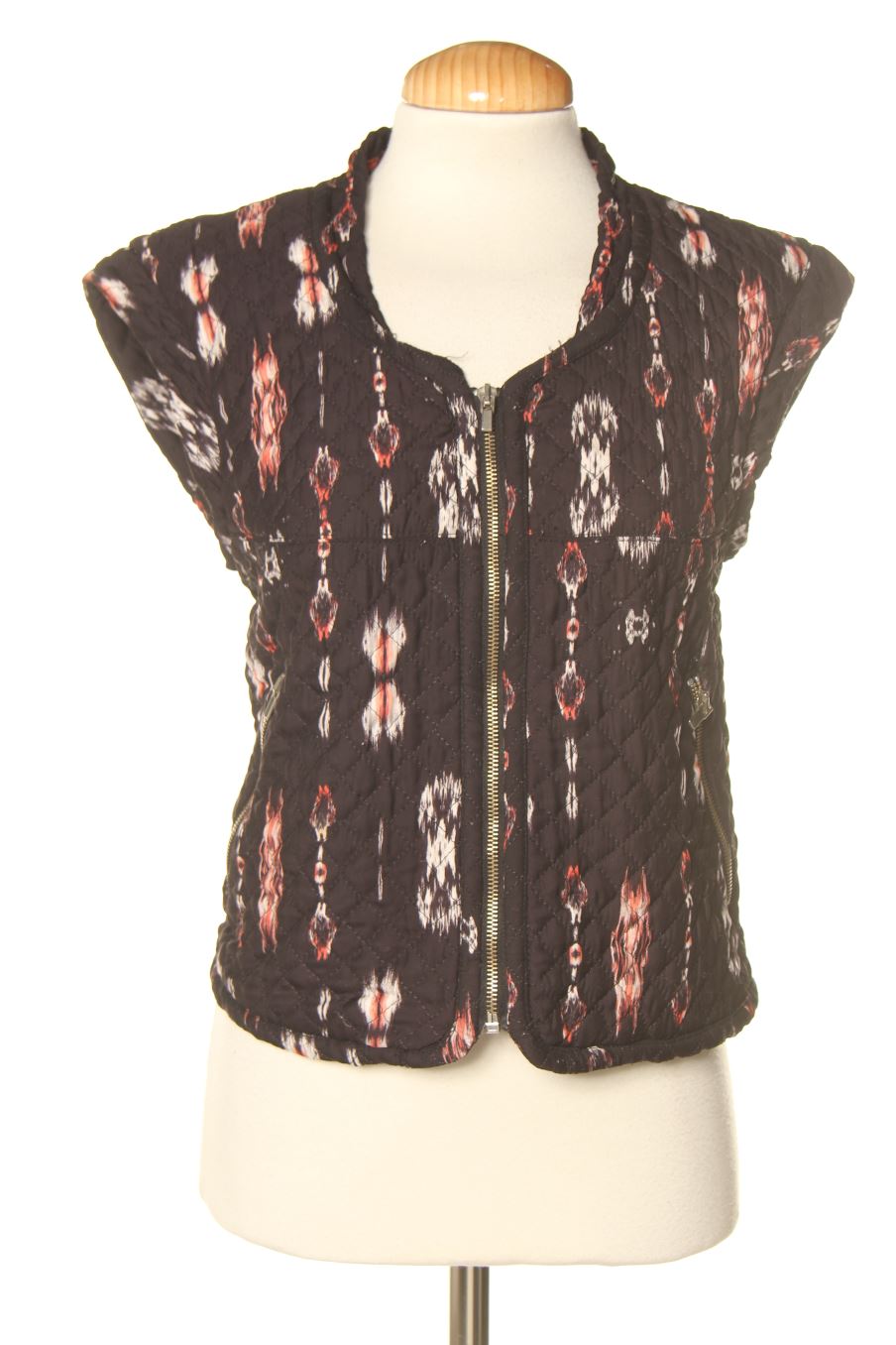 Chaleco de tela de trf (ZARA) de la talla S, de color estampado