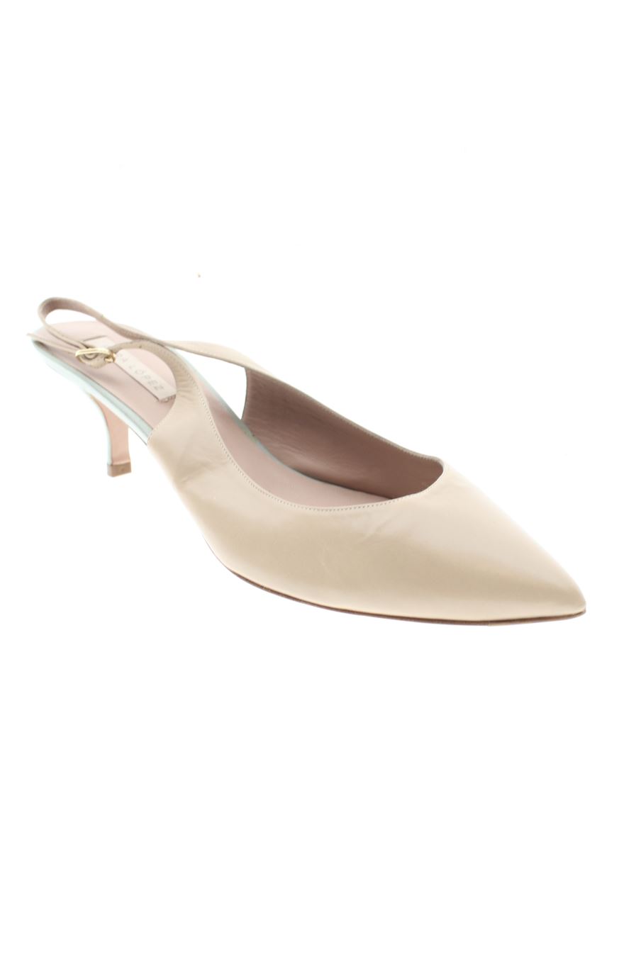 Sandalias tacon de Pura Lopez de la talla 40, de color beige de