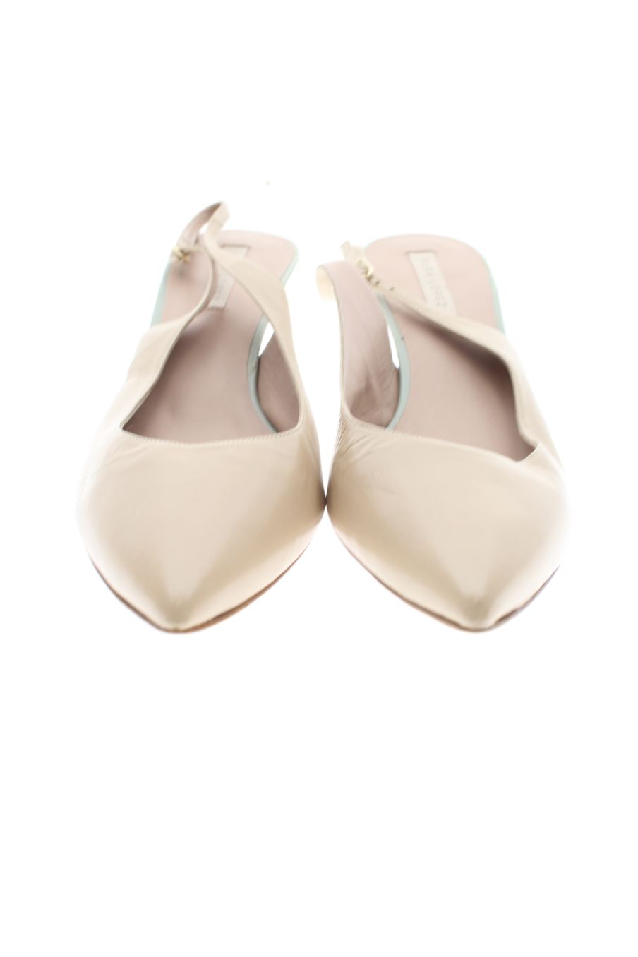 Sandalias tacon de Pura Lopez de la talla 40, de color beige de