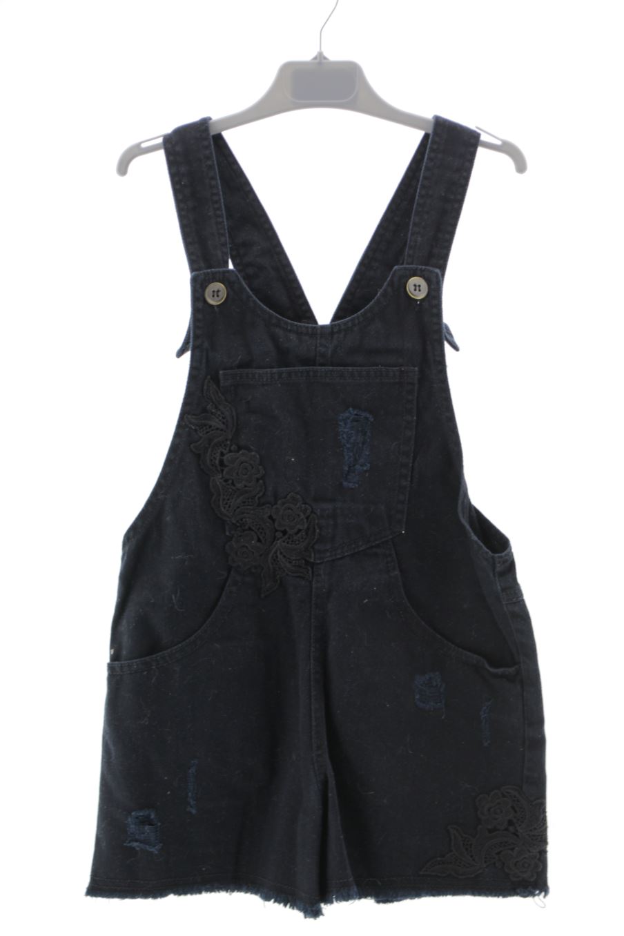 Pantalones de peto de Sisley de la talla 7 años de denim de segunda mano