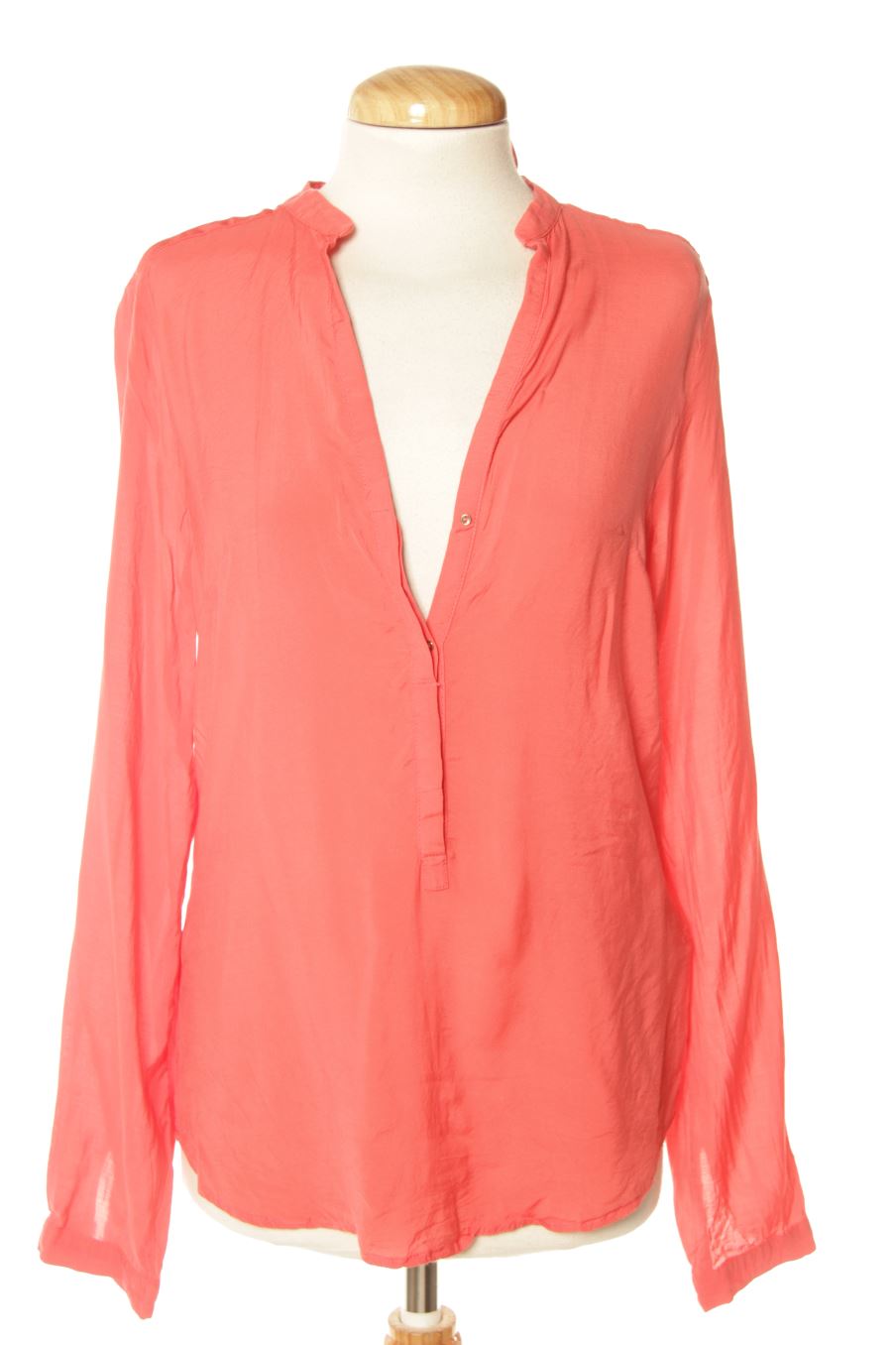 Blusa de manga larga de Zara de la talla S, de color rosa