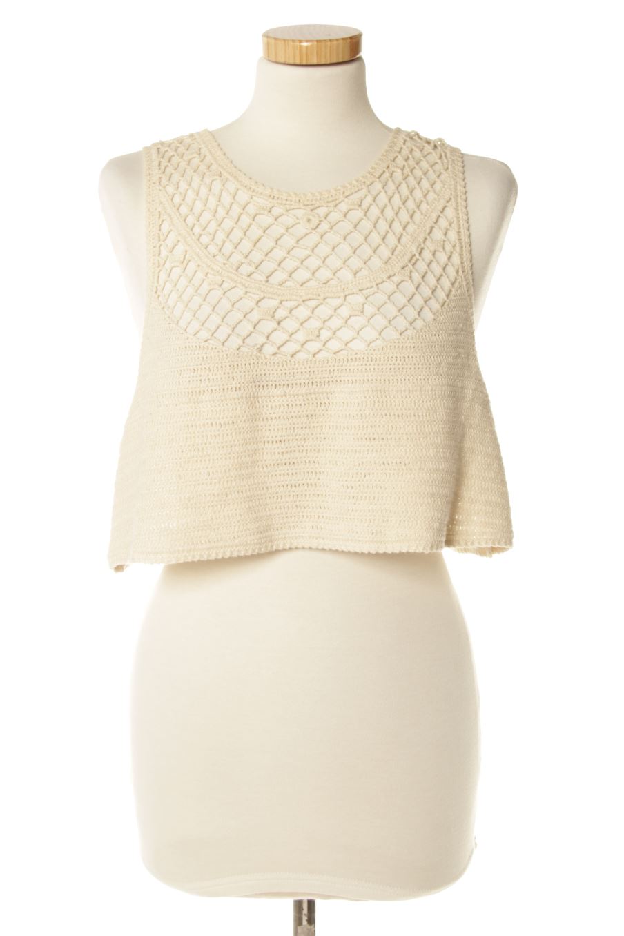 Top Trafaluc de la taille L, de couleur beige