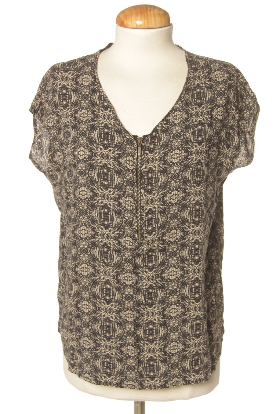 Kurzärmelige Bluse von Bizzbee Größe L, Farbe Aufdruck, für