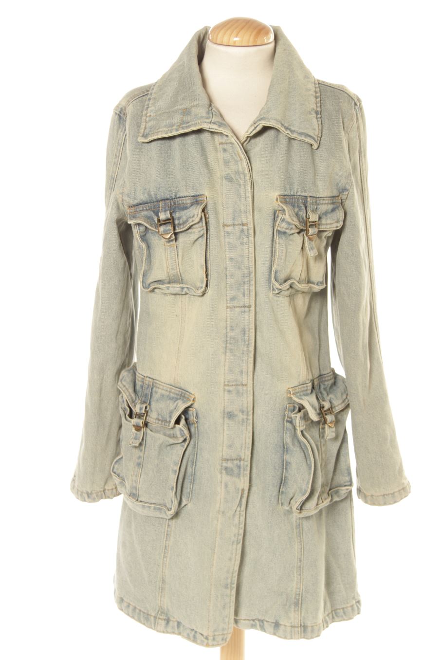 Manteau trf (ZARA) de la taille L, de couleur bleu de denim
