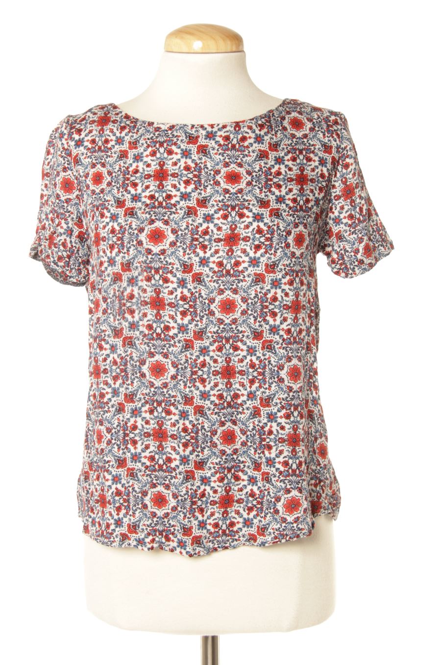 Kurzärmelige Bluse von Promod Größe S, Farbe Aufdruck, für