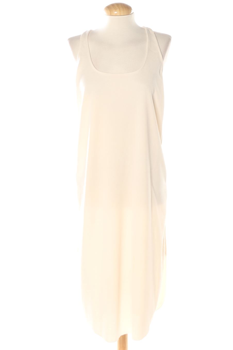 Robe casual Zara de la taille M, de couleur blanc
