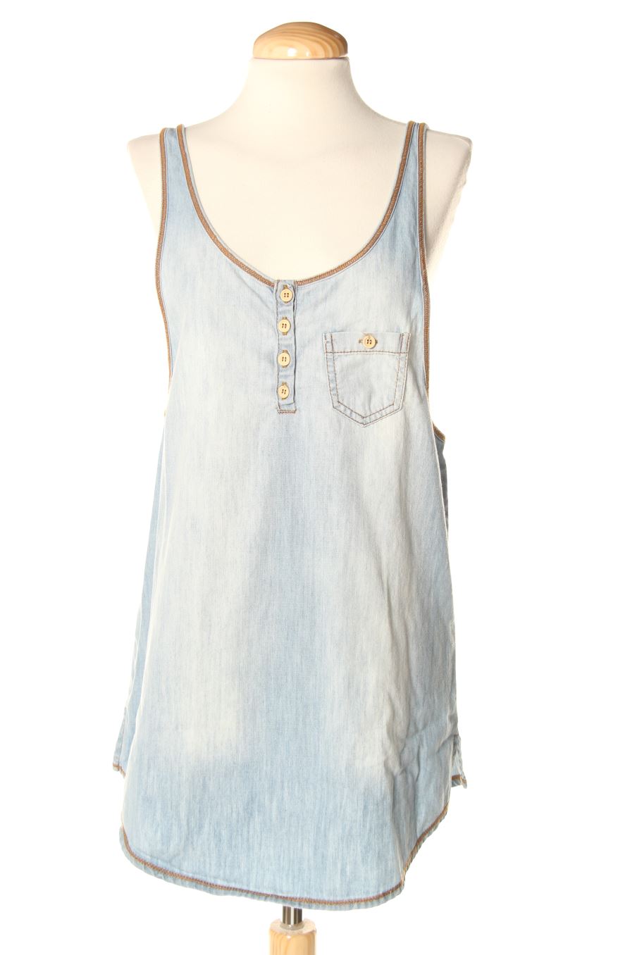 Top Mango de la taille S, de couleur bleu de denim