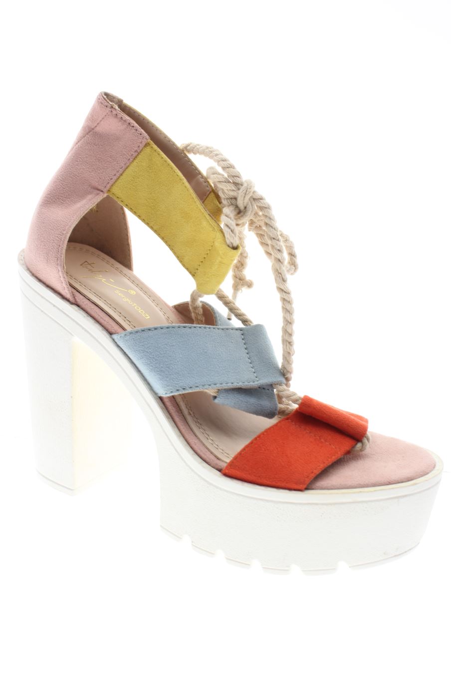Sandalias tacon de SERGIO TODZI de la talla 38, de color estampado de