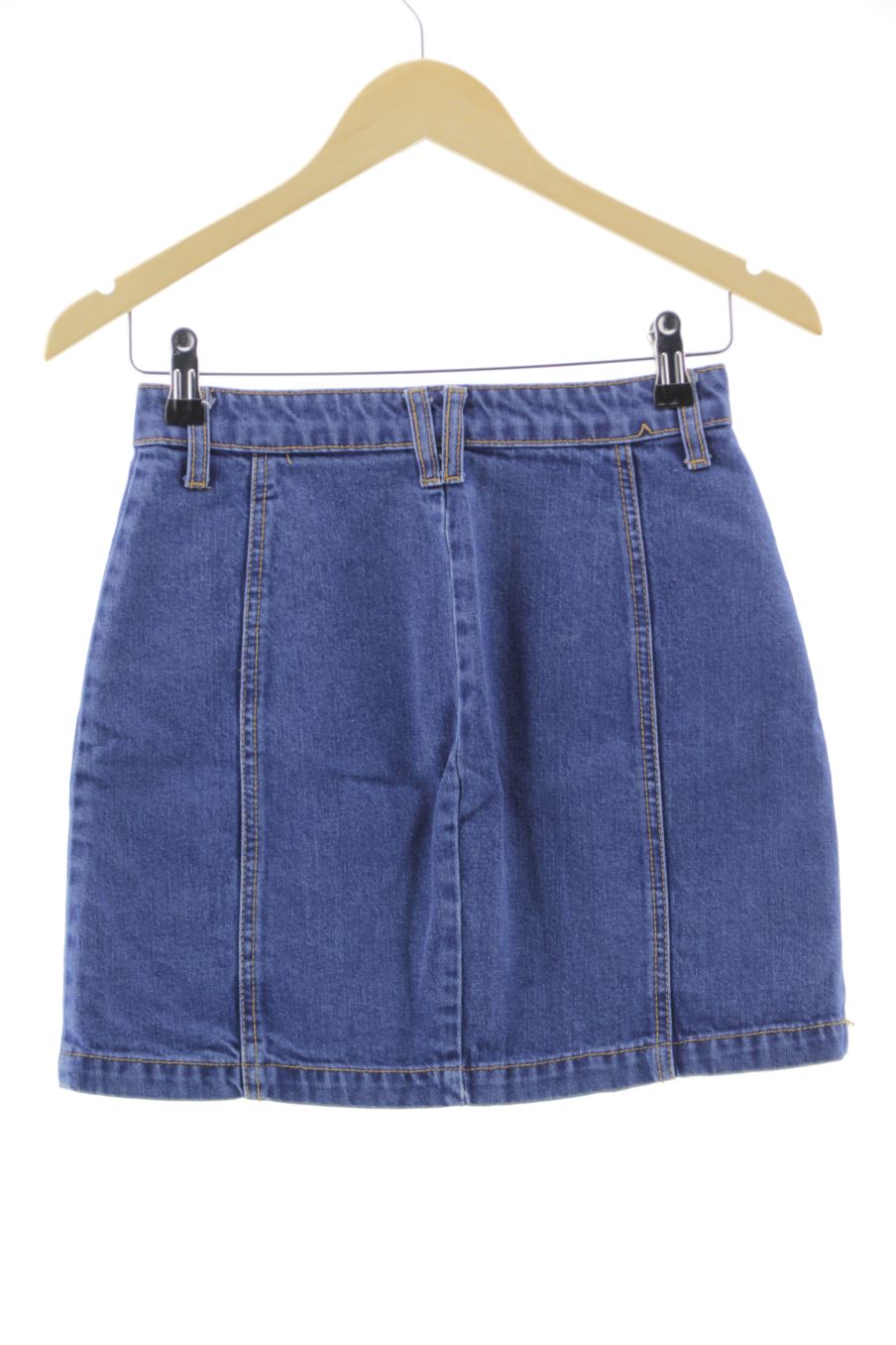 Jupe Stradivarius de la taille 34, de couleur bleu de denim