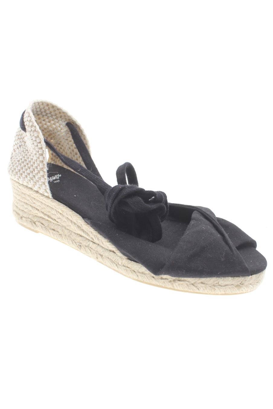 Sandalias tacon de Castañer de la talla 39, de color negro de