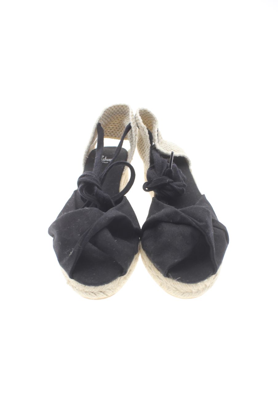 Sandalias tacon de Castañer de la talla 39, de color negro de