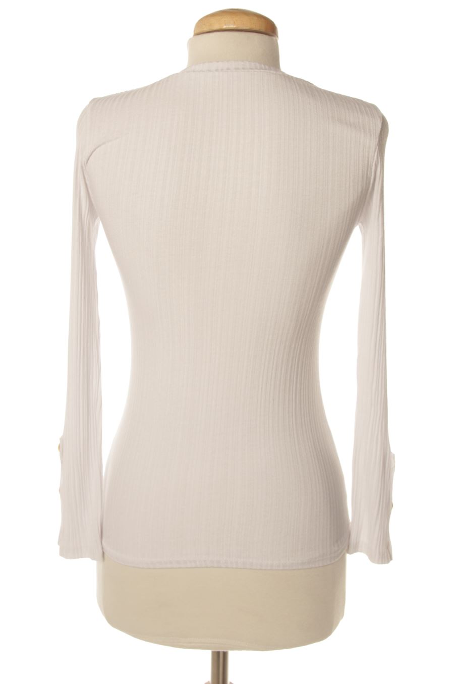 T-shirt à manches longues Made in italy de la taille S, de couleur blanc
