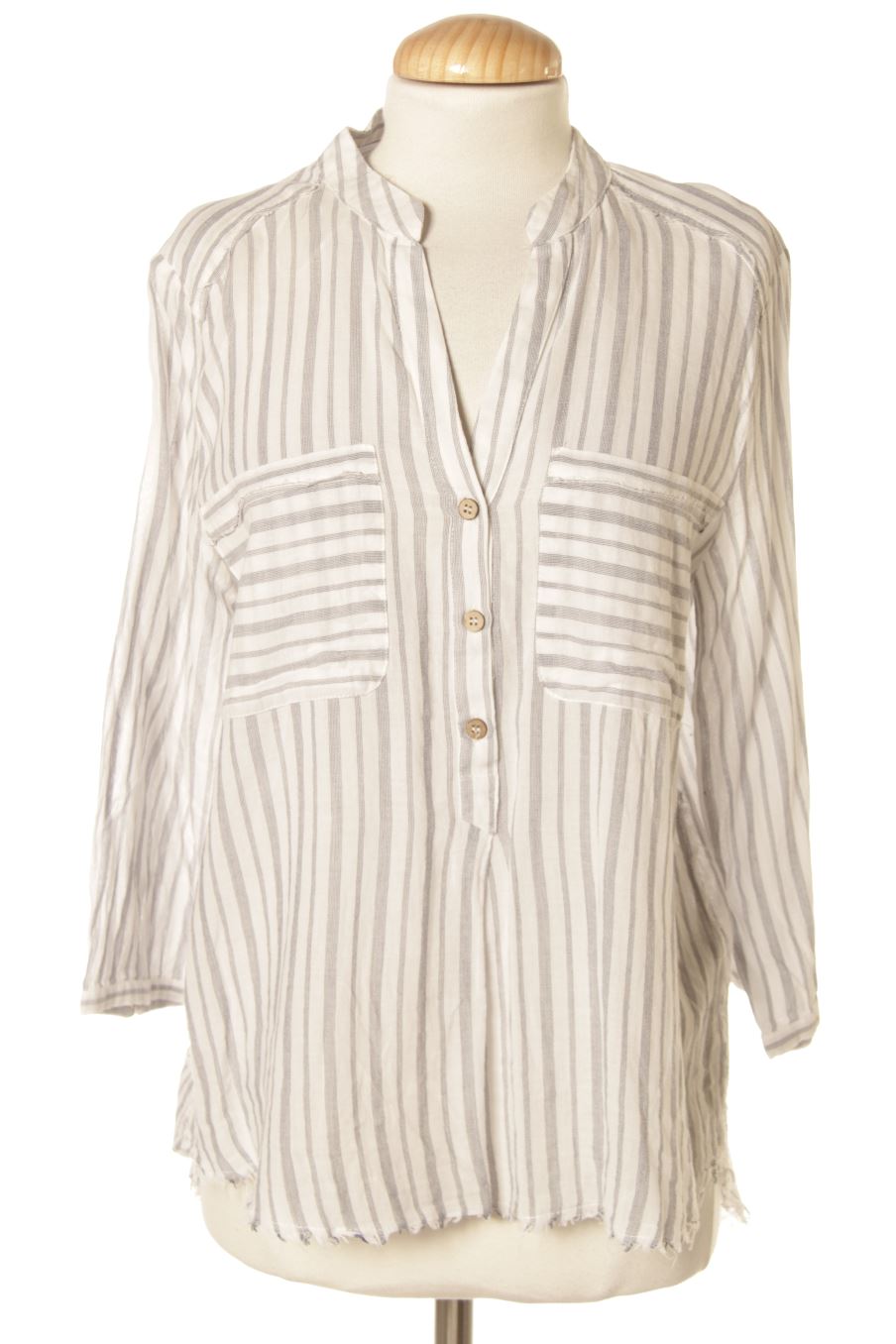 Blouse à manches longues Zara de la taille XS, de couleur rayures