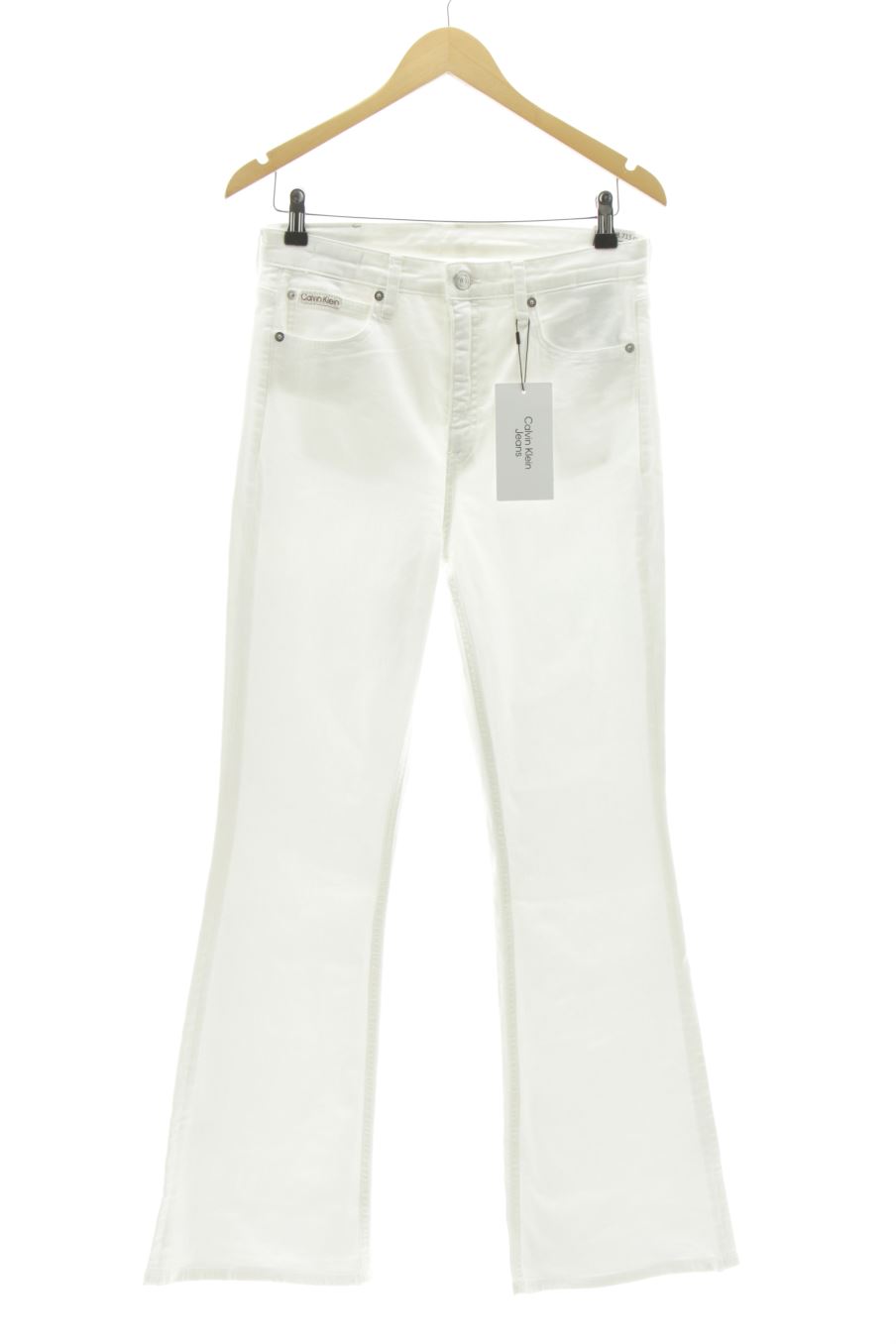Vaquero de Calvin Klein de la talla 40, de color blanco de ropa vaquera