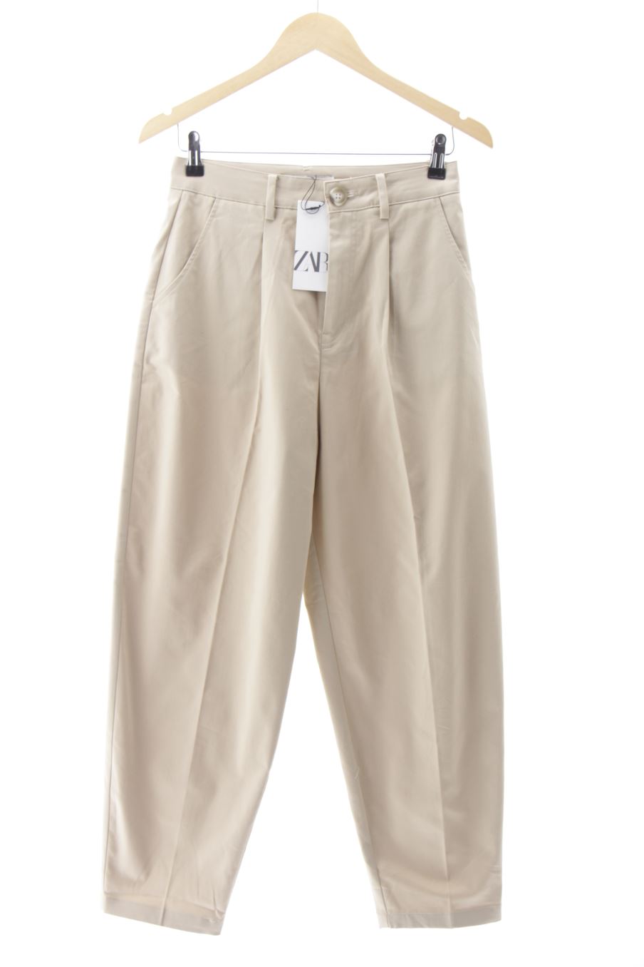 Pantalon Zara de la taille 34, de couleur beige