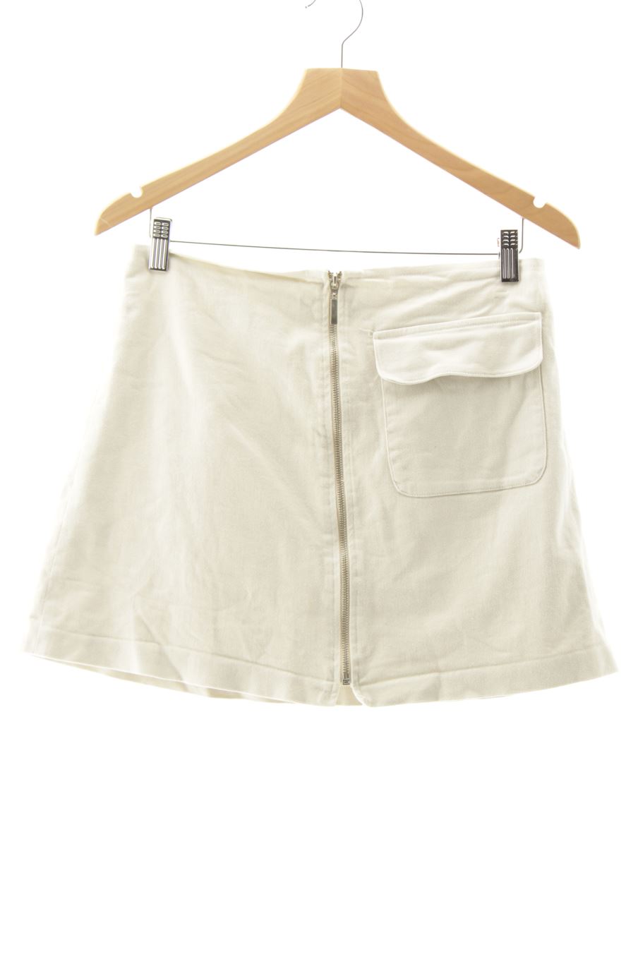Falda de Zara de la talla L, de color beige de ropa vaquera
