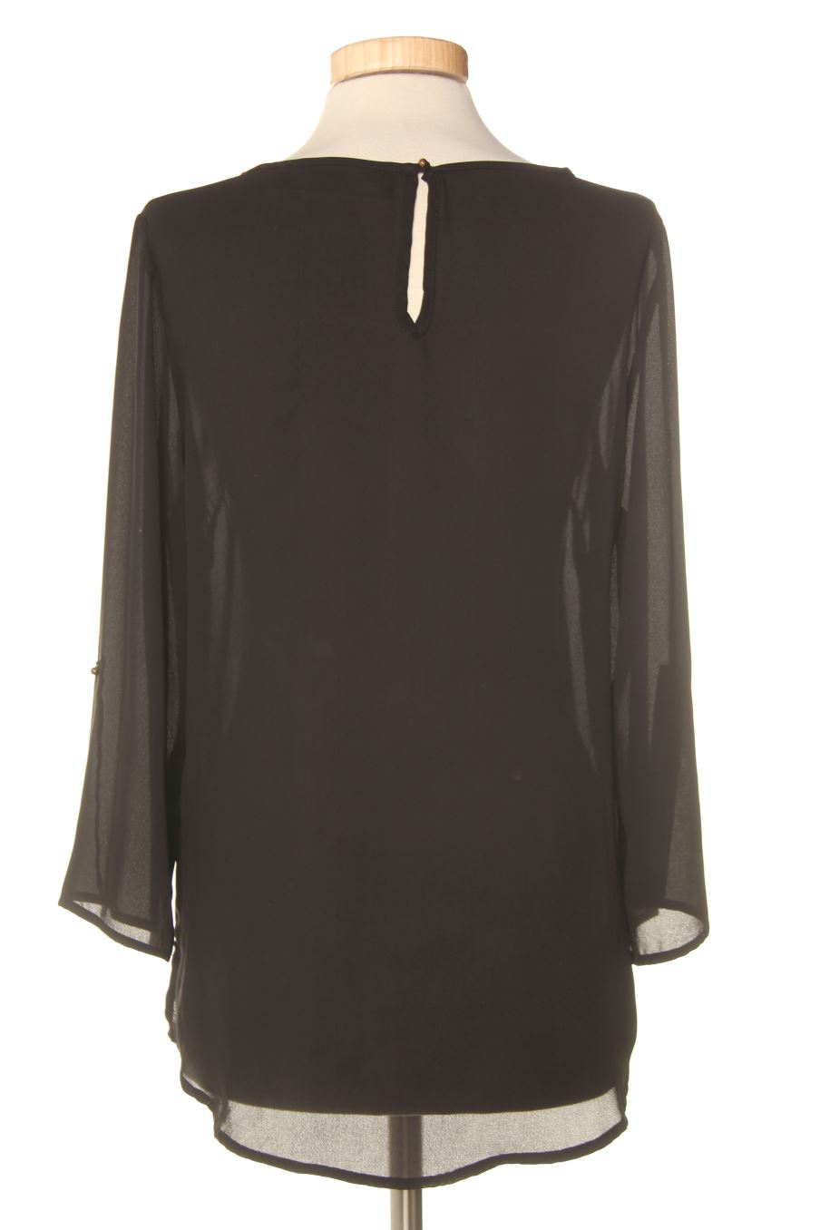 Blouse à manches longues Encuentro de la taille S, de couleur noir