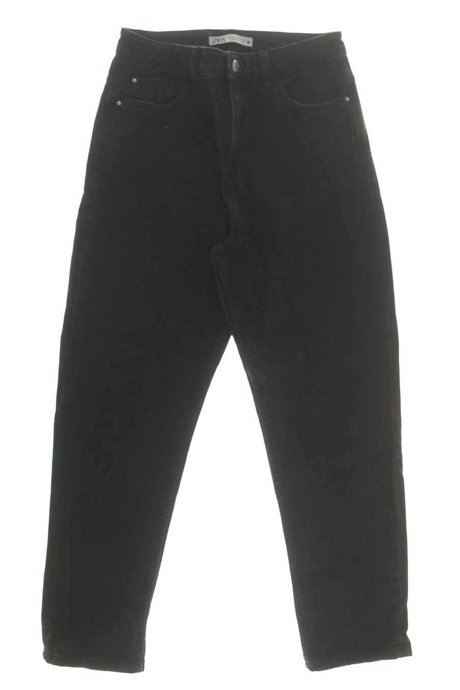Vaqueros de Zara de la talla 40, de color negro de ropa vaquera