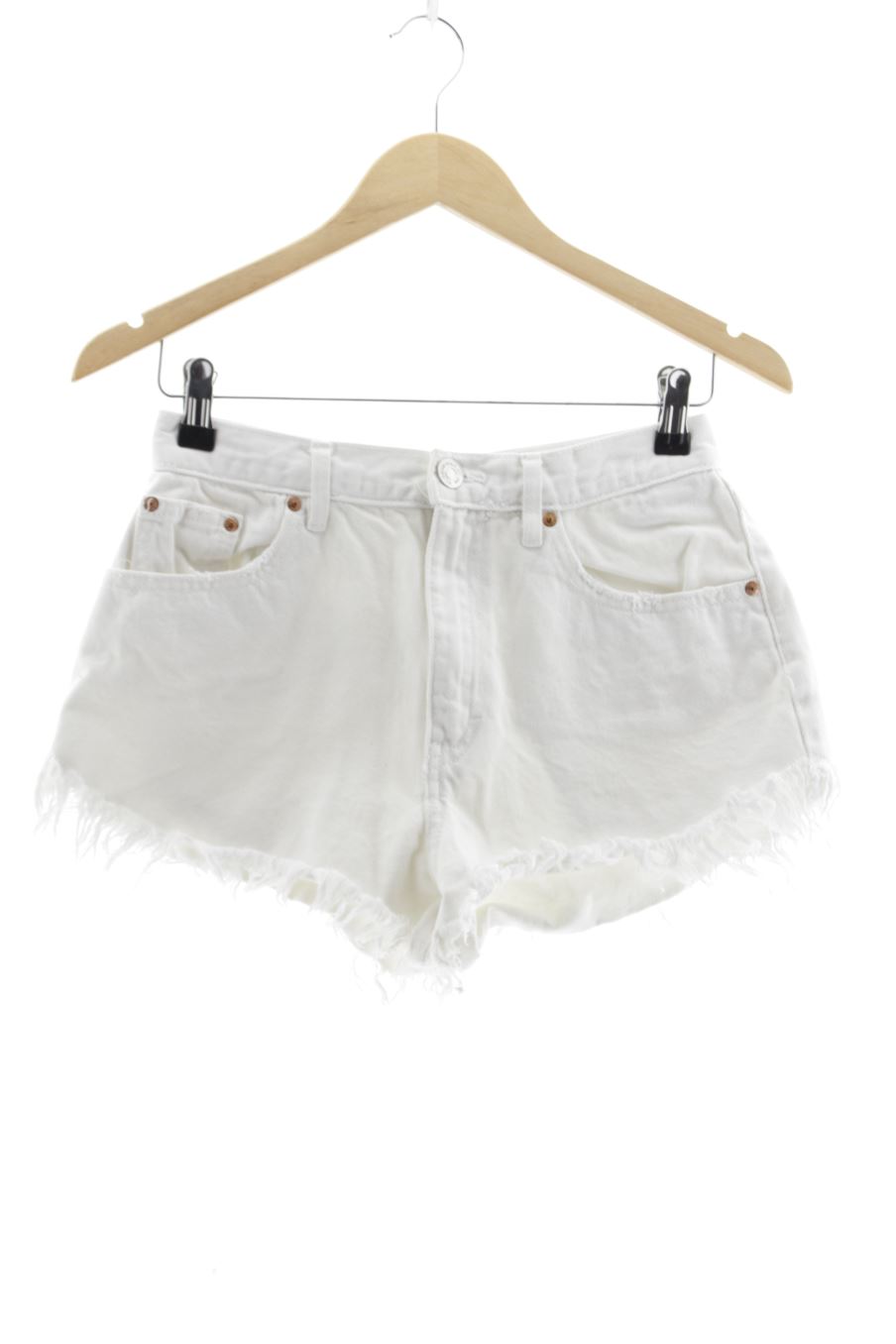 Shorts Pull & Bear de la taille 38, de couleur blanc de denim
