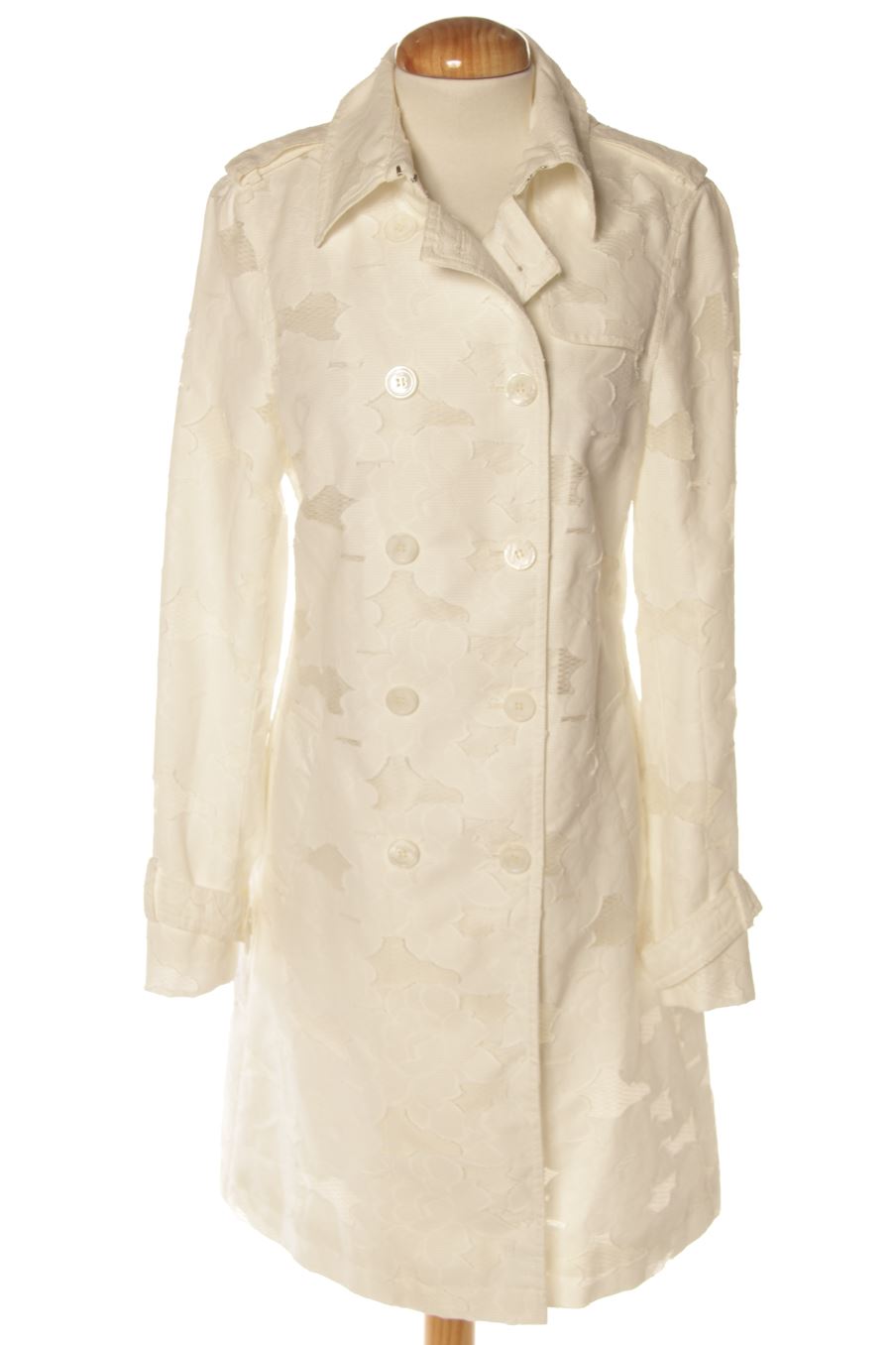 Gabardina de Ana sousa de la talla 34, de color blanco