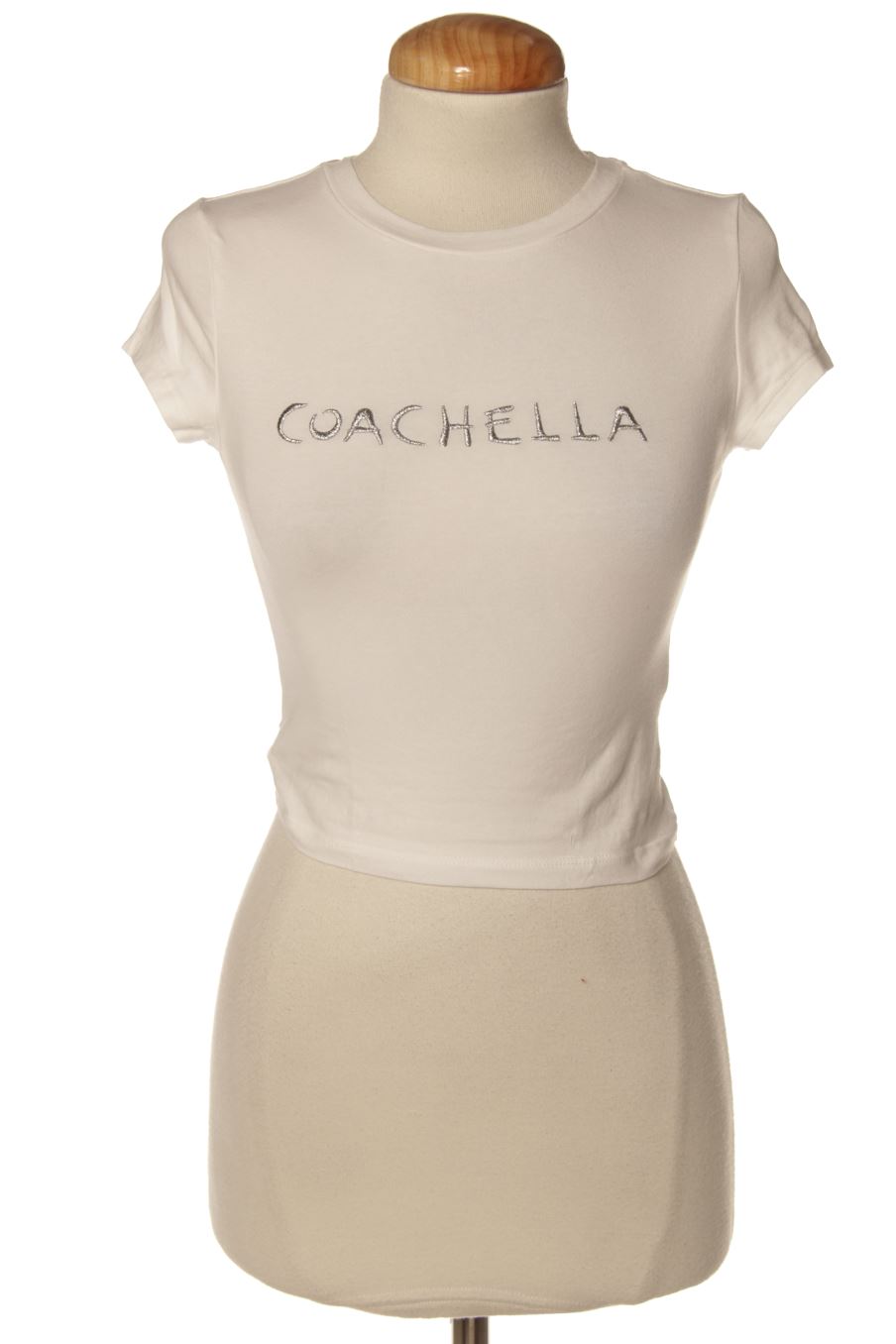 Top de H&M by Coachella de la talla XS, de color blanco