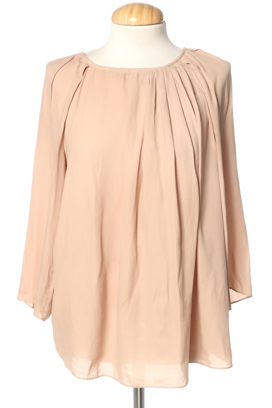 Blouse à manches longues Zara de la taille S, de couleur beige