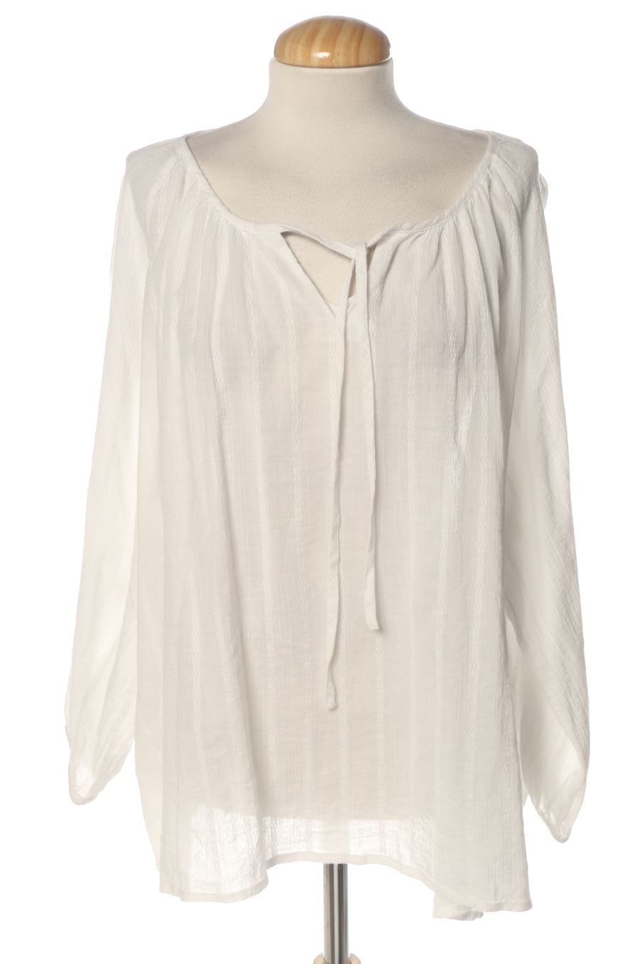 Langärmelige Bluse von Violeta (by Mango ) Größe SUPER XXL, Farbe Weiss, für