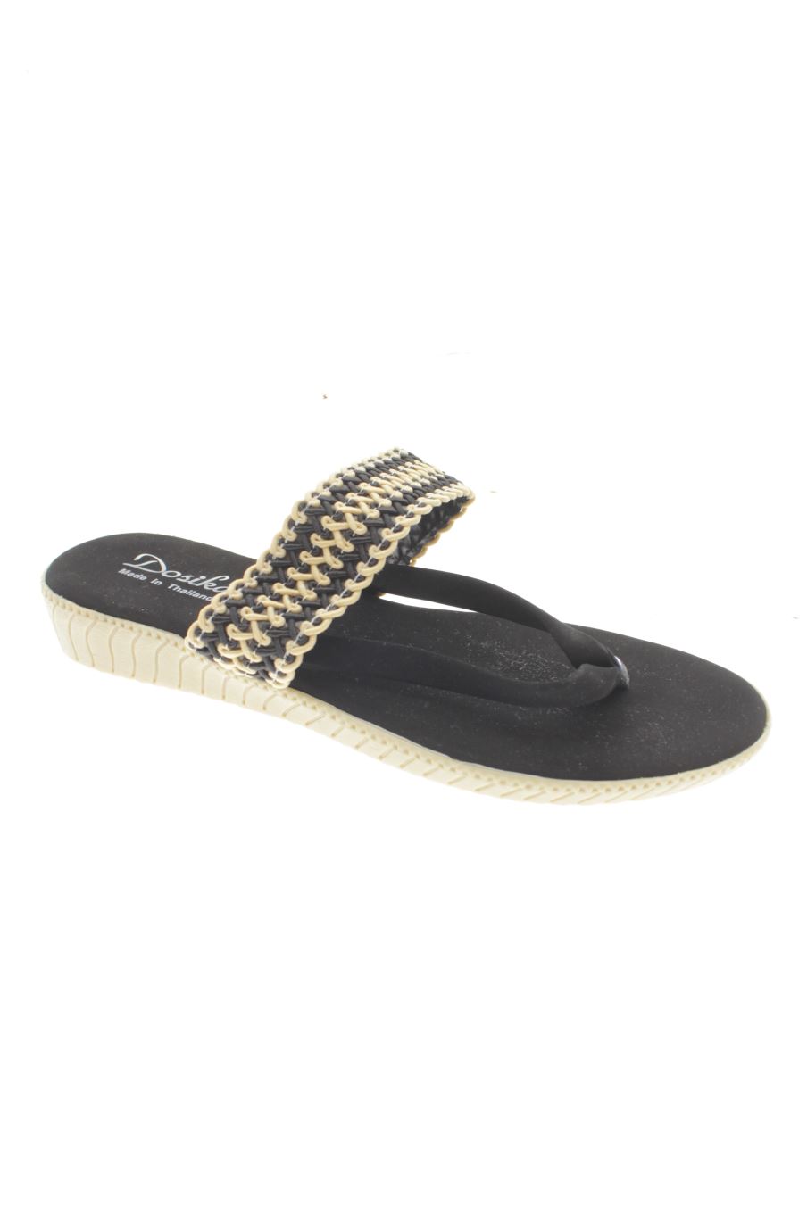 Sandalias planas de Dosika de la talla 38, de color negro de