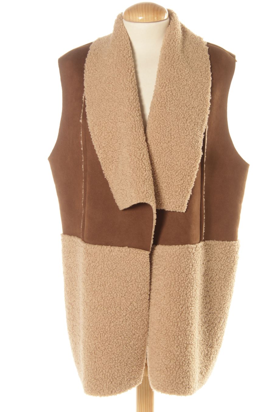 Veste sans manches AdeT de la taille M, de couleur marron