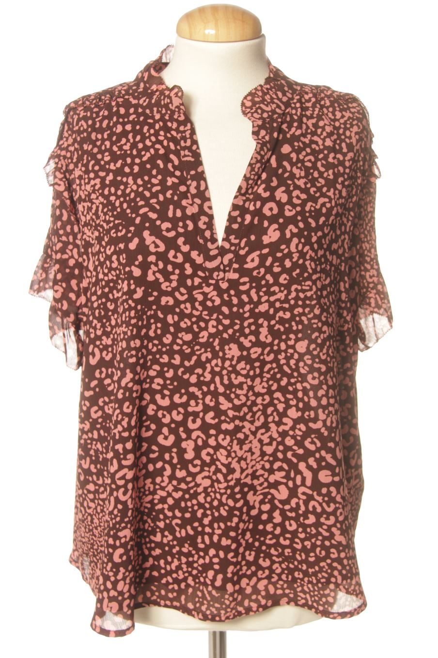 Kurzärmelige Bluse von J.Crew Größe XL, Farbe Animal print, für