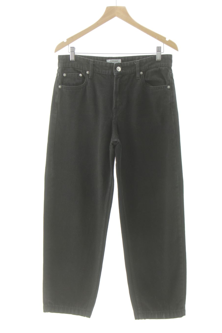 Jeans Loreak mendian de la taille 38, de couleur noir de denim